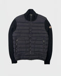 Moncler doudoune bi-matière cardigan