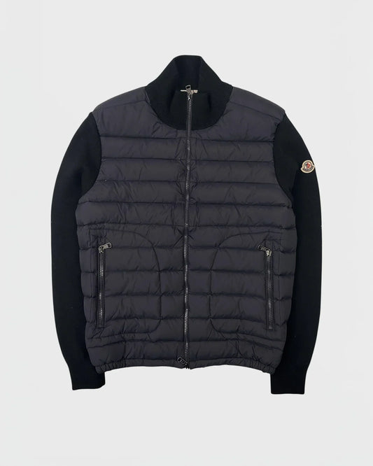 Moncler doudoune bi-matière cardigan