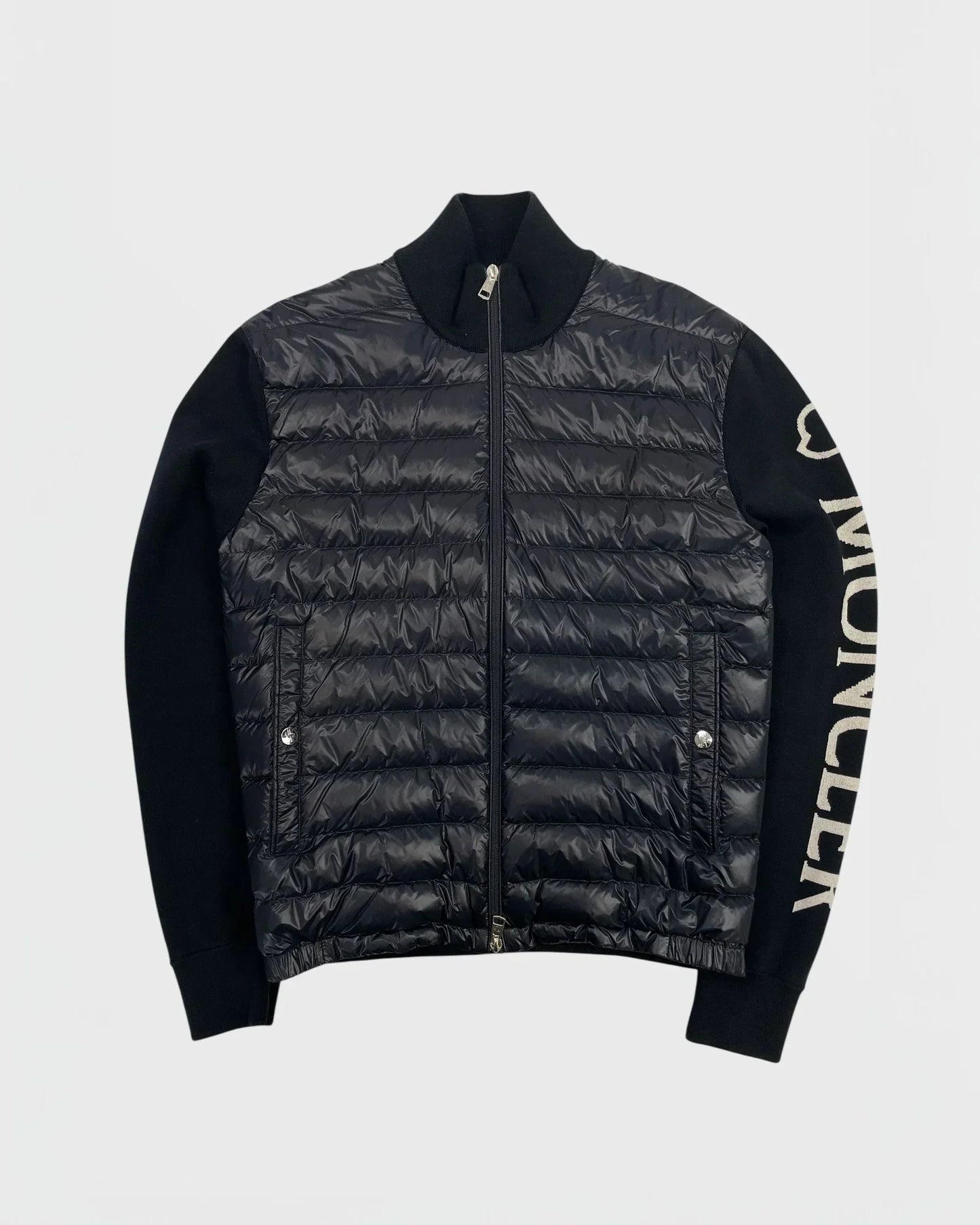Moncler veste bi-matière cardigan