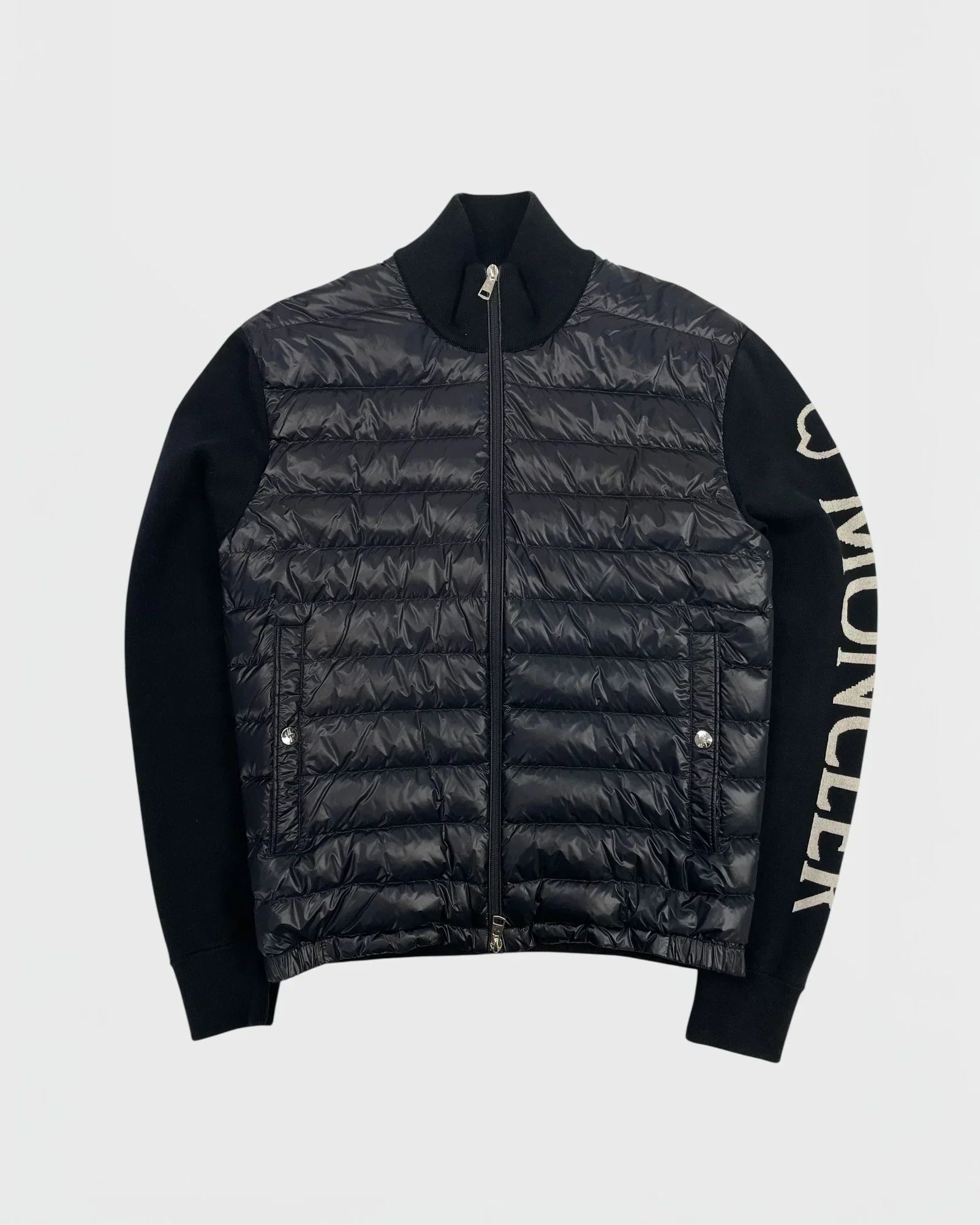 Moncler veste bi-matière cardigan