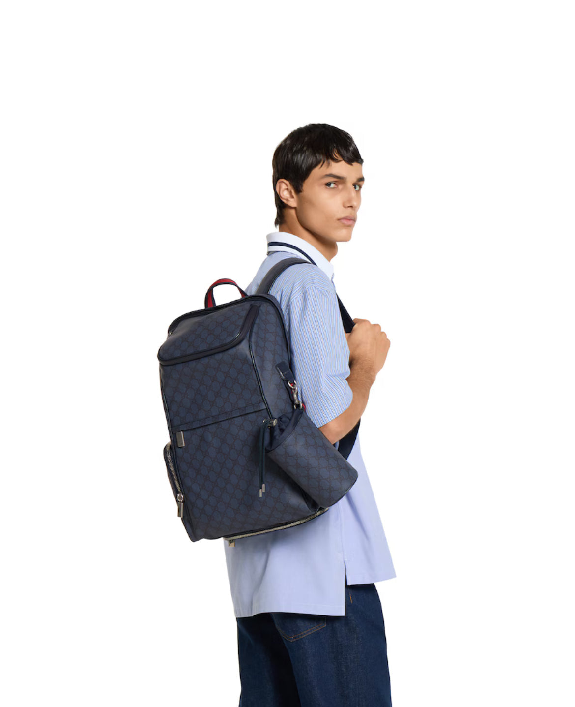 Sac à dos avec détail bande Web moyen format