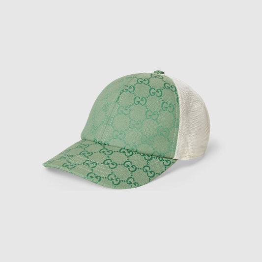 CASQUETTE EN TOILE ORIGINAL GG VERT BLANC