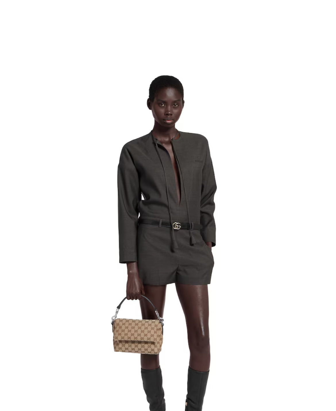 Sac à bandoulière en toile GG petit format