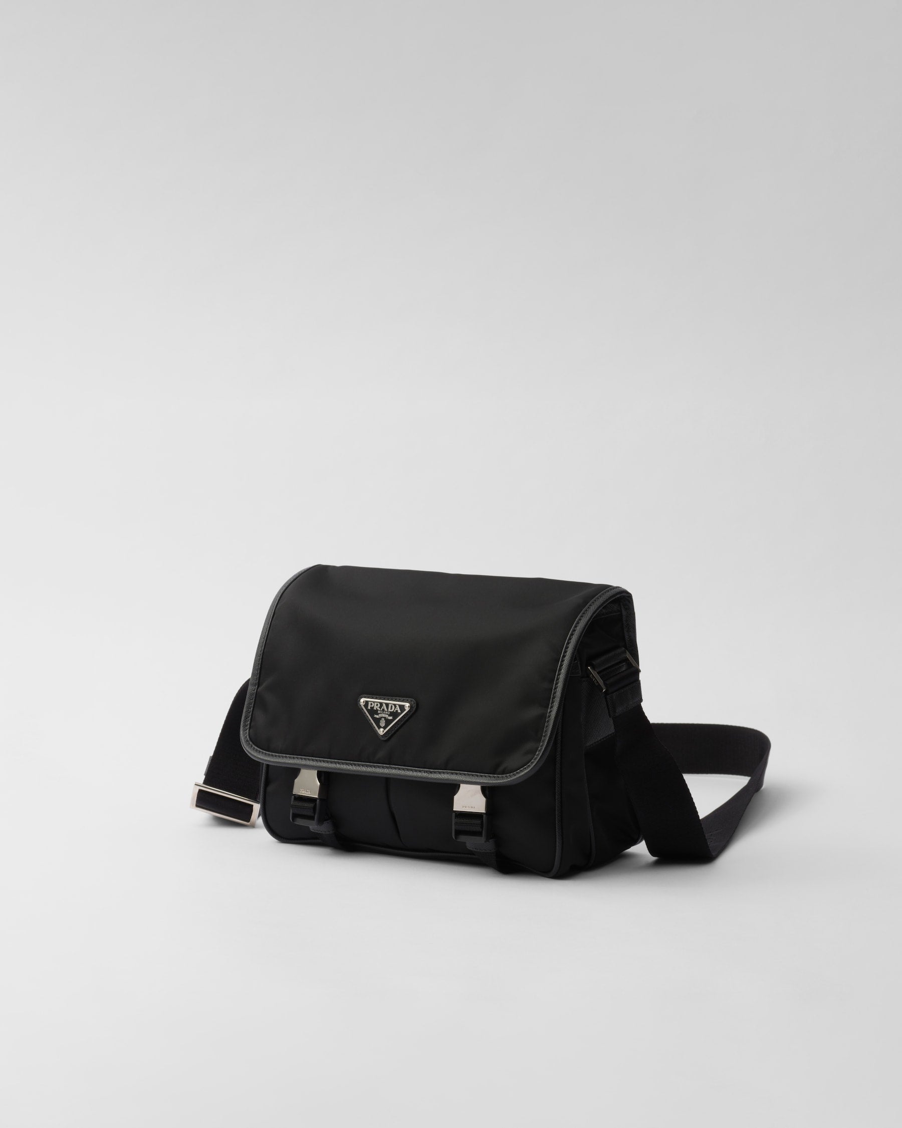 Sac porté épaule en Re-Nylon et cuir Saffiano