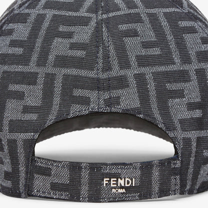 Casquette de baseball en tissu jacquard FF bleu