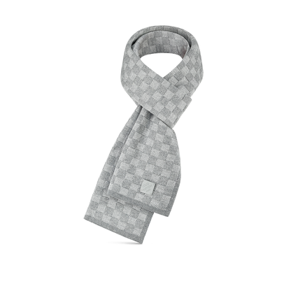 Bonnet et Écharpe Néo Petit Damier Gris