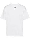 T-shirt blanc Prada avec logo triangle