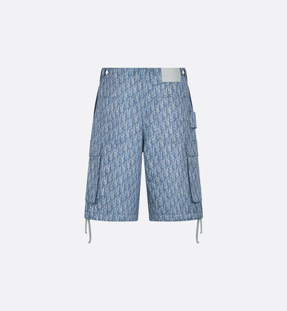 Bermuda cargo Dior Oblique
Twill de coton mélangé bleu