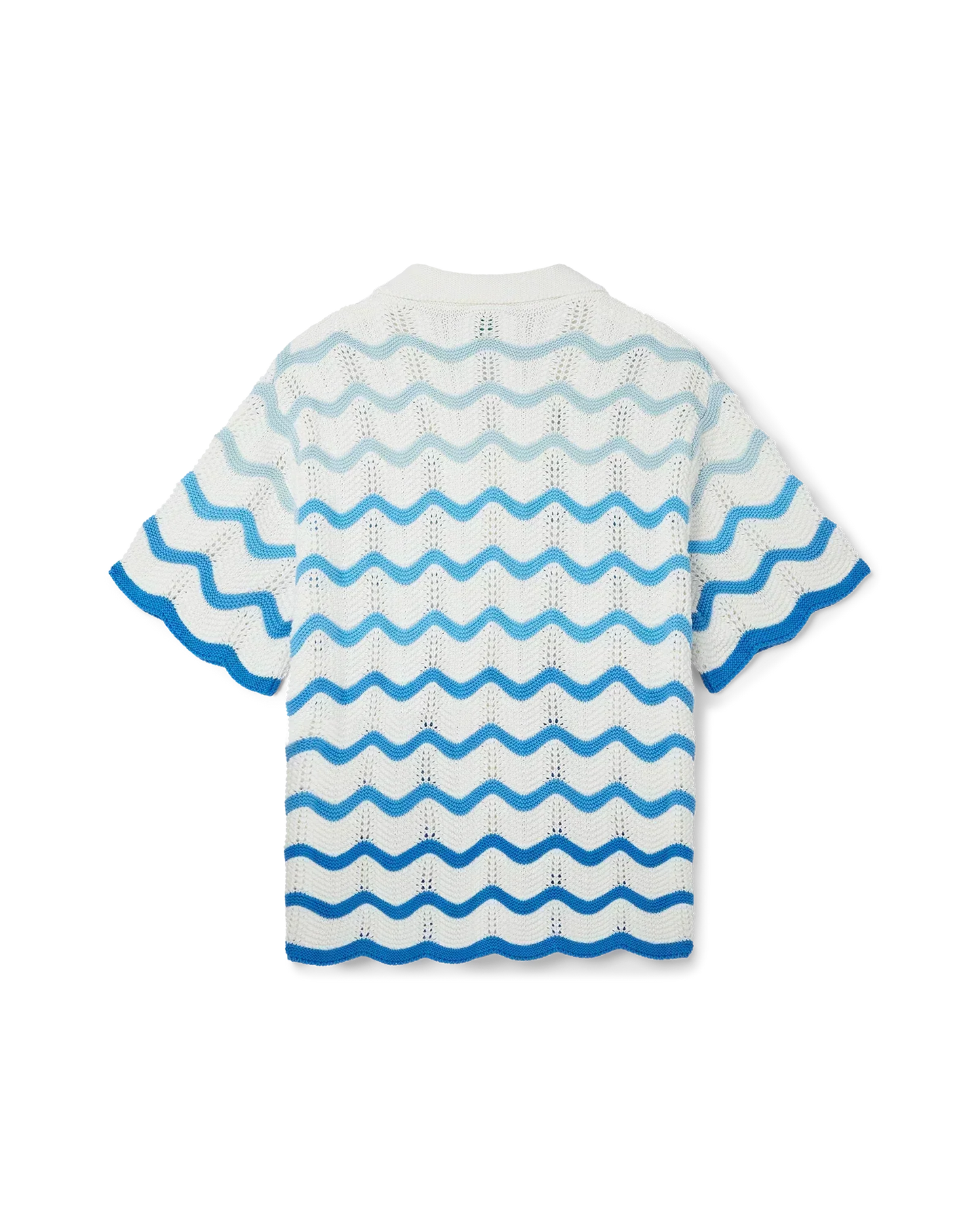 Wavy Gradient Crochet Shirt