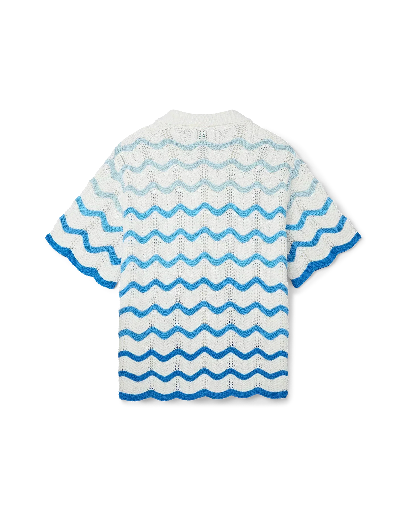 Wavy Gradient Crochet Shirt