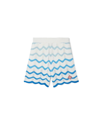 Wavy Gradient Crochet Shorts