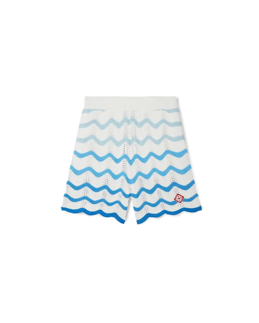Wavy Gradient Crochet Shorts