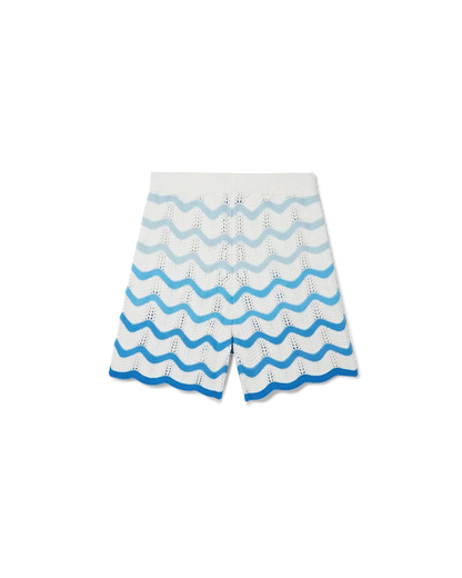Wavy Gradient Crochet Shorts