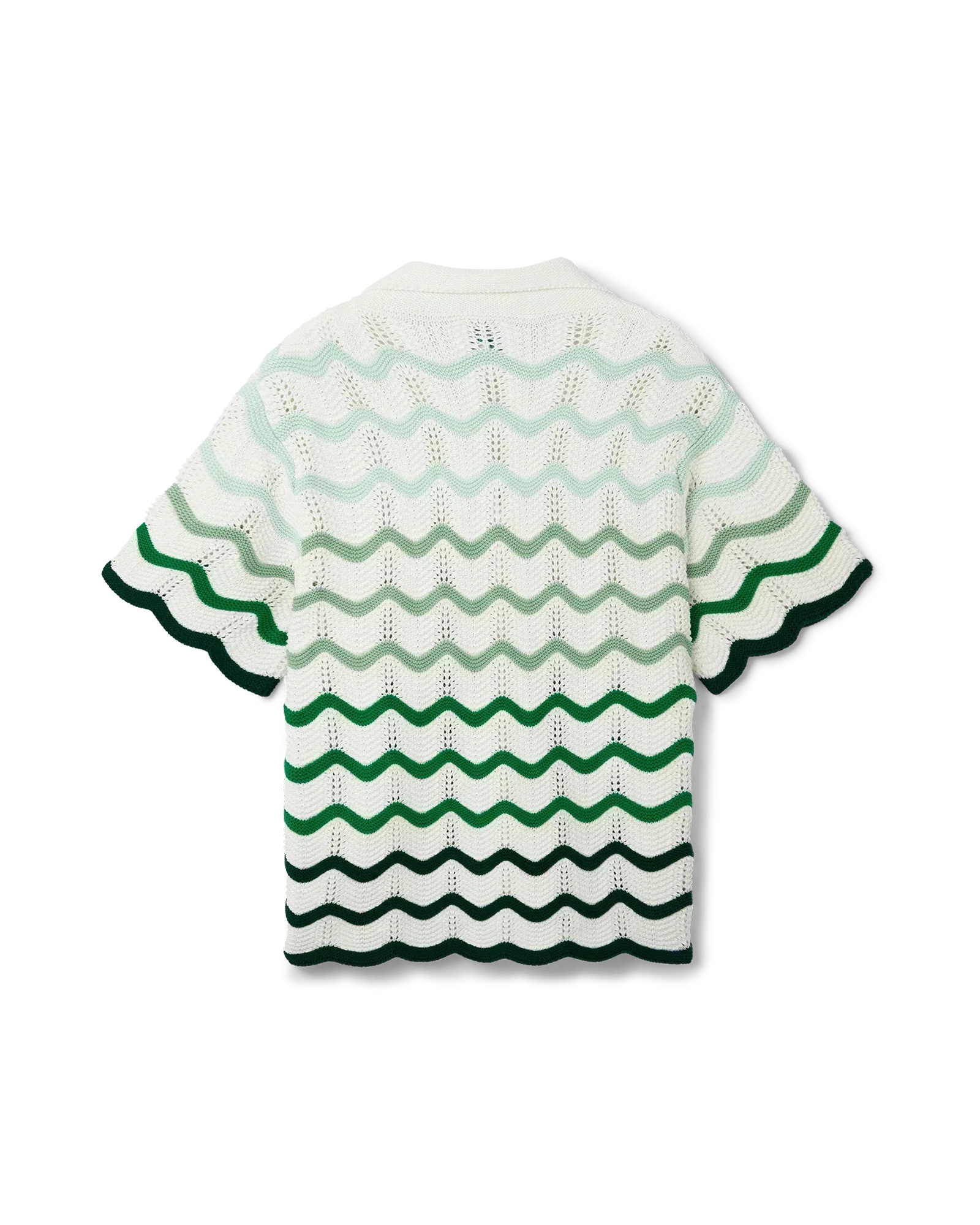 Wavy Gradient Crochet Shirt