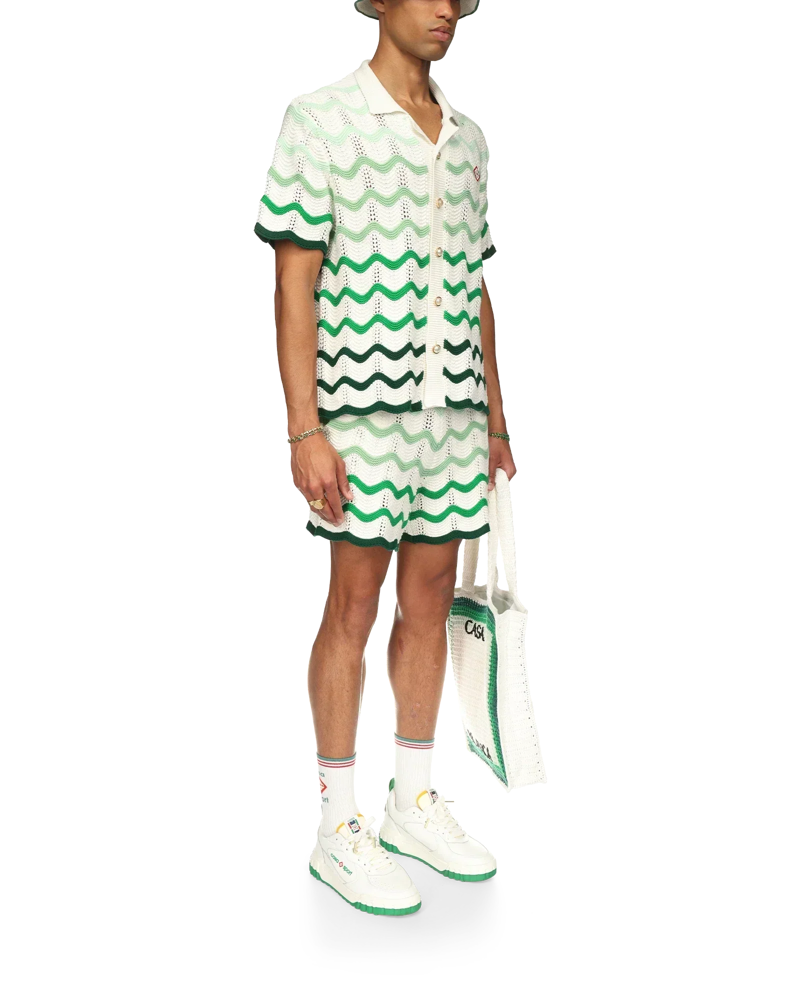 Wavy Gradient Crochet Shirt