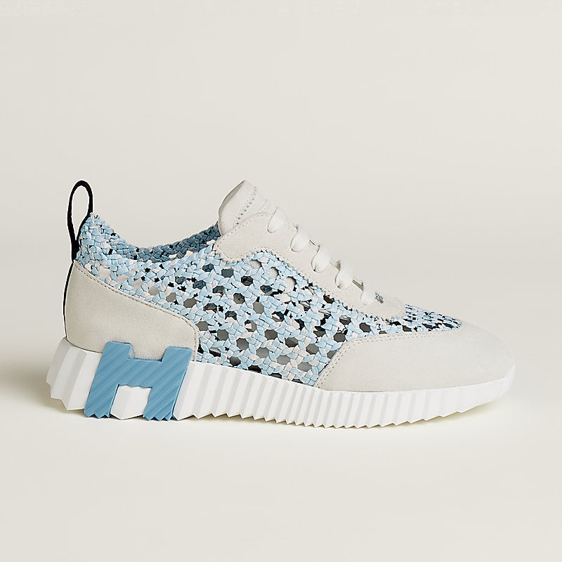 Sneakers Hermès bleu clair / blanc