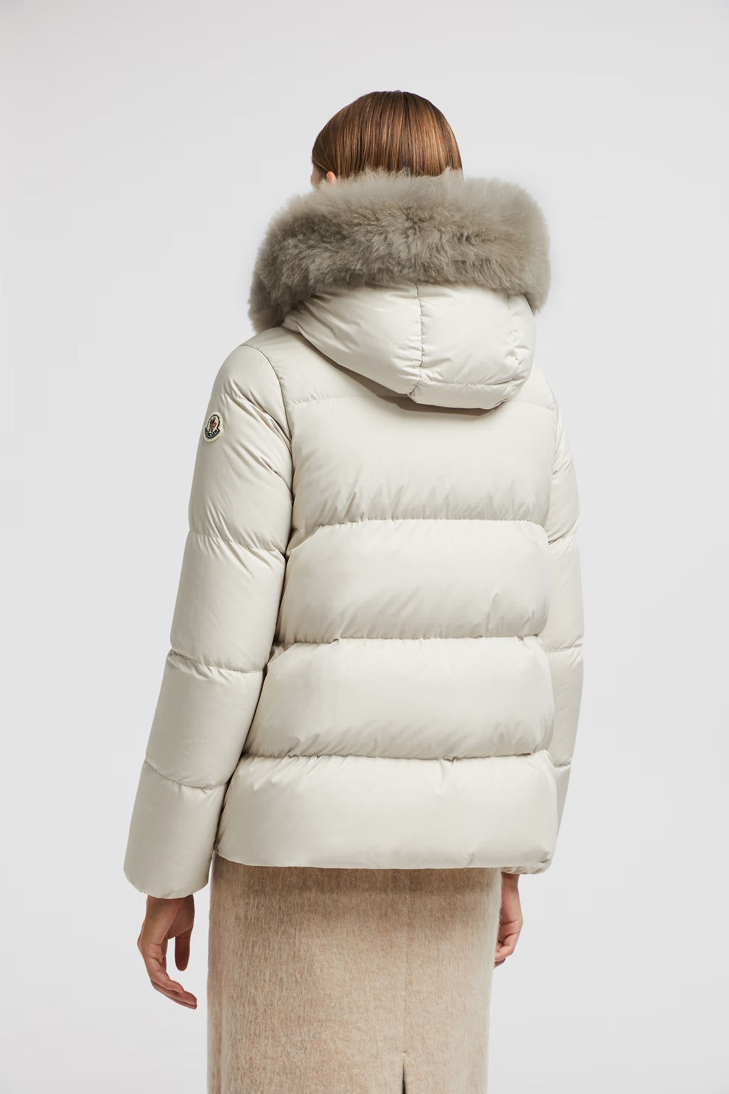 Doudoune courte a capuche Laichefur Moncler Blanc