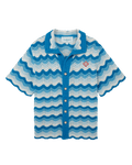 Wavy Gradient Crochet Shirt