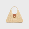 C­eli­ne - Classic Panier Cabas Triangle Raffia Calfskin